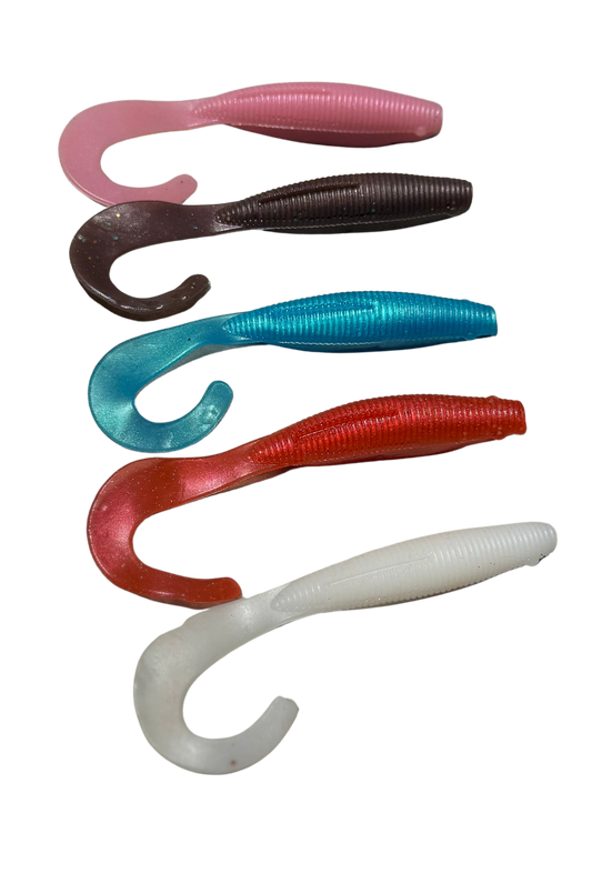 5 Inch curl tail grubs Mystery pack.